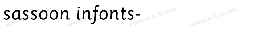 sassoon infonts字体转换 sassoon infonts字体转换